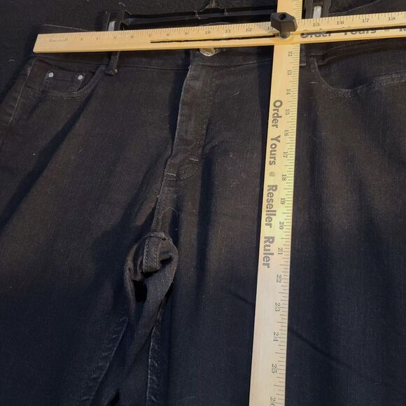 Riders By Lee Womens Jeans Black Size 18M Cotton Blend Zip Button Stretch - Picture 3 of 12
